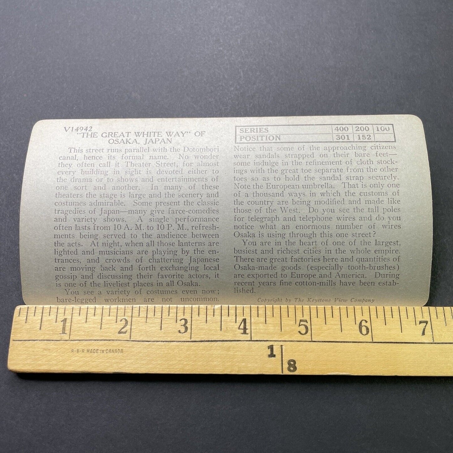 Antique 1920s Live Theaters In Osaka Japan Stereoview Photo Card P3176