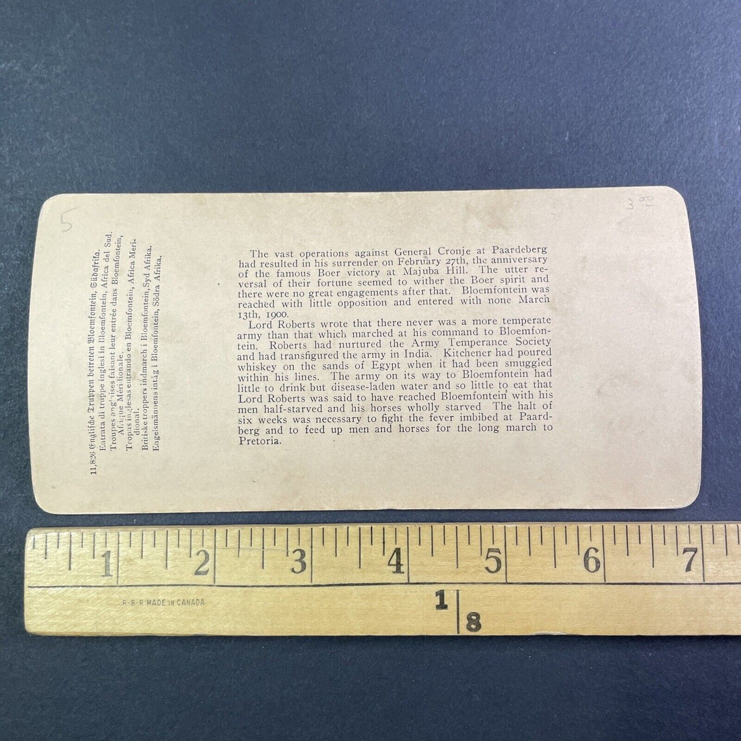 British Troops March into Bloemfontein South Africa Stereoview c1900 Y1260