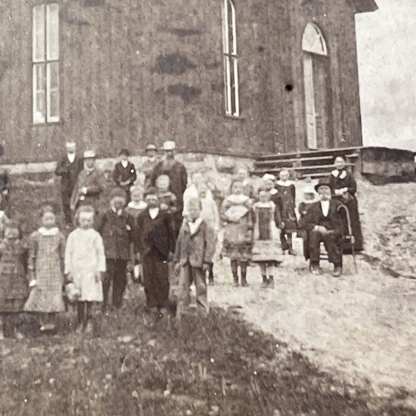 Metis Prairie Catholics Manitoba Canada Stereoview Photo Antique c1870s X1316