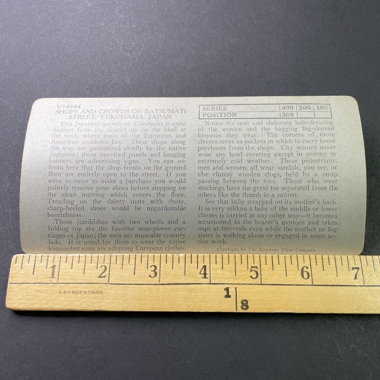 Antique 1923 Yokohama Japan Before 1923 Earthquake Stereoview Photo Card P3153