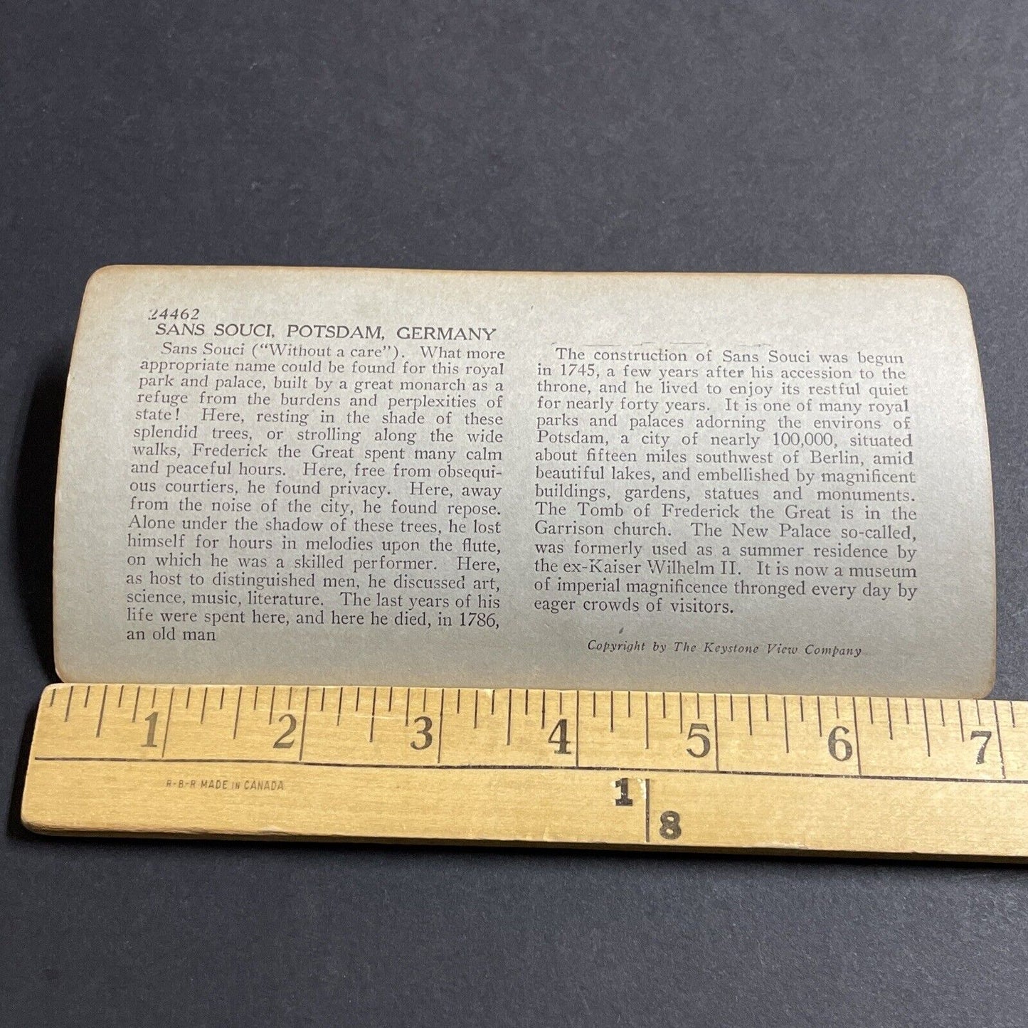 Antique 1920s Sanssouci Palace Potsdam Germany Stereoview Photo Card P5088