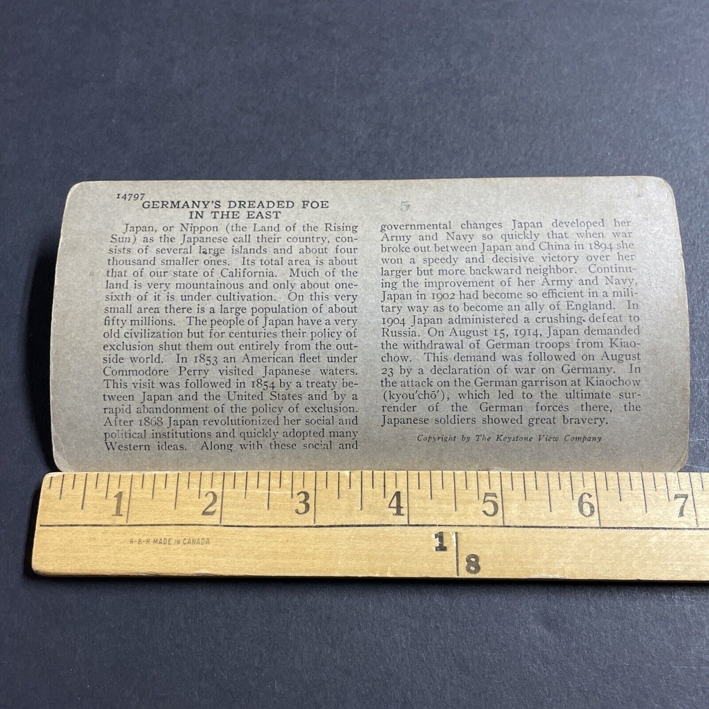 Antique 1915 Japan Japanese Infantry Soldiers Army Stereoview Photo Card P5062