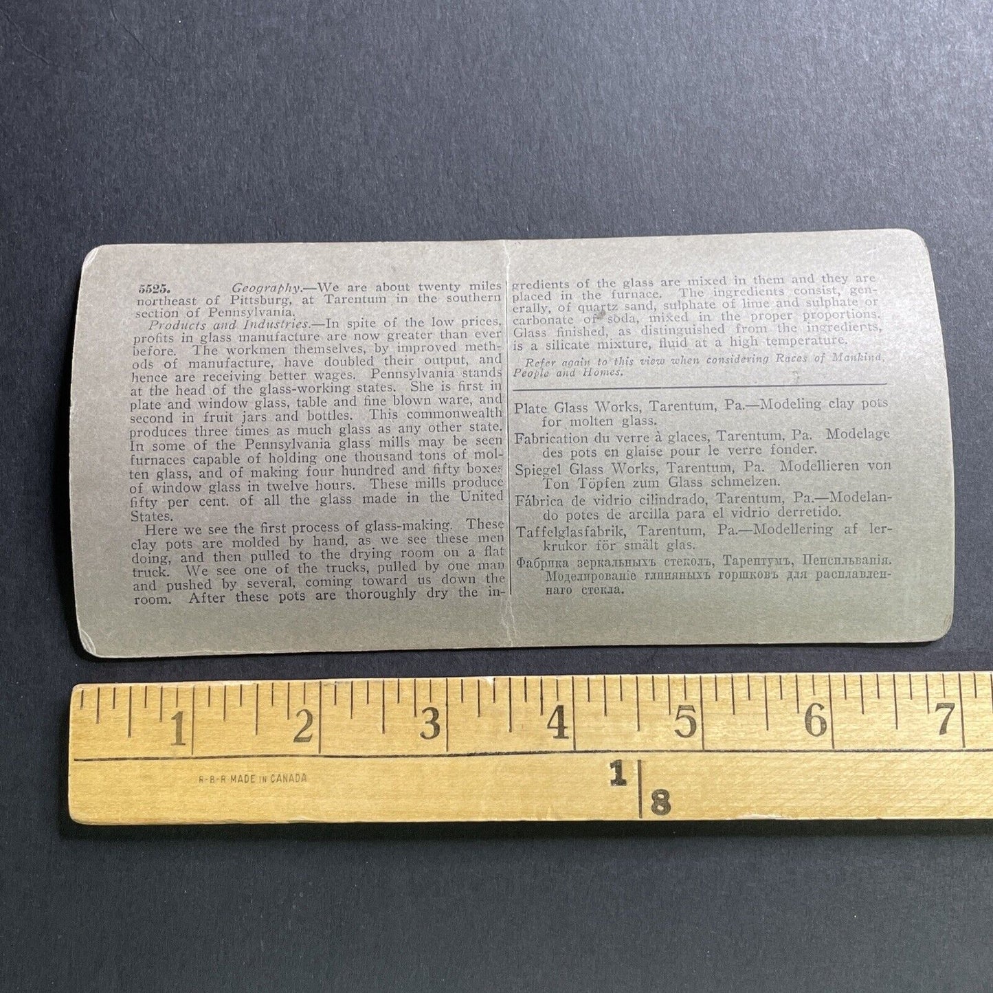 Antique 1905 Plate Glass Factory Tarentum PA Stereoview Photo Card P1622