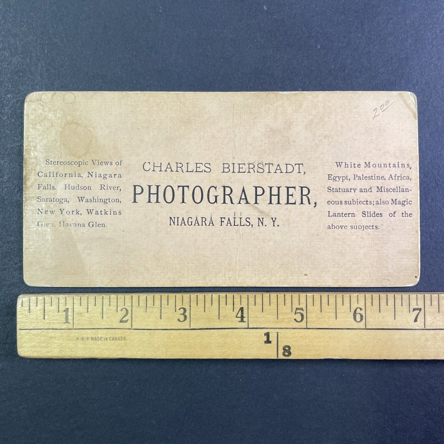 Man Inside Frozen Ice River Crevasse Stereoview Charles Bierstadt c1870s Y2241