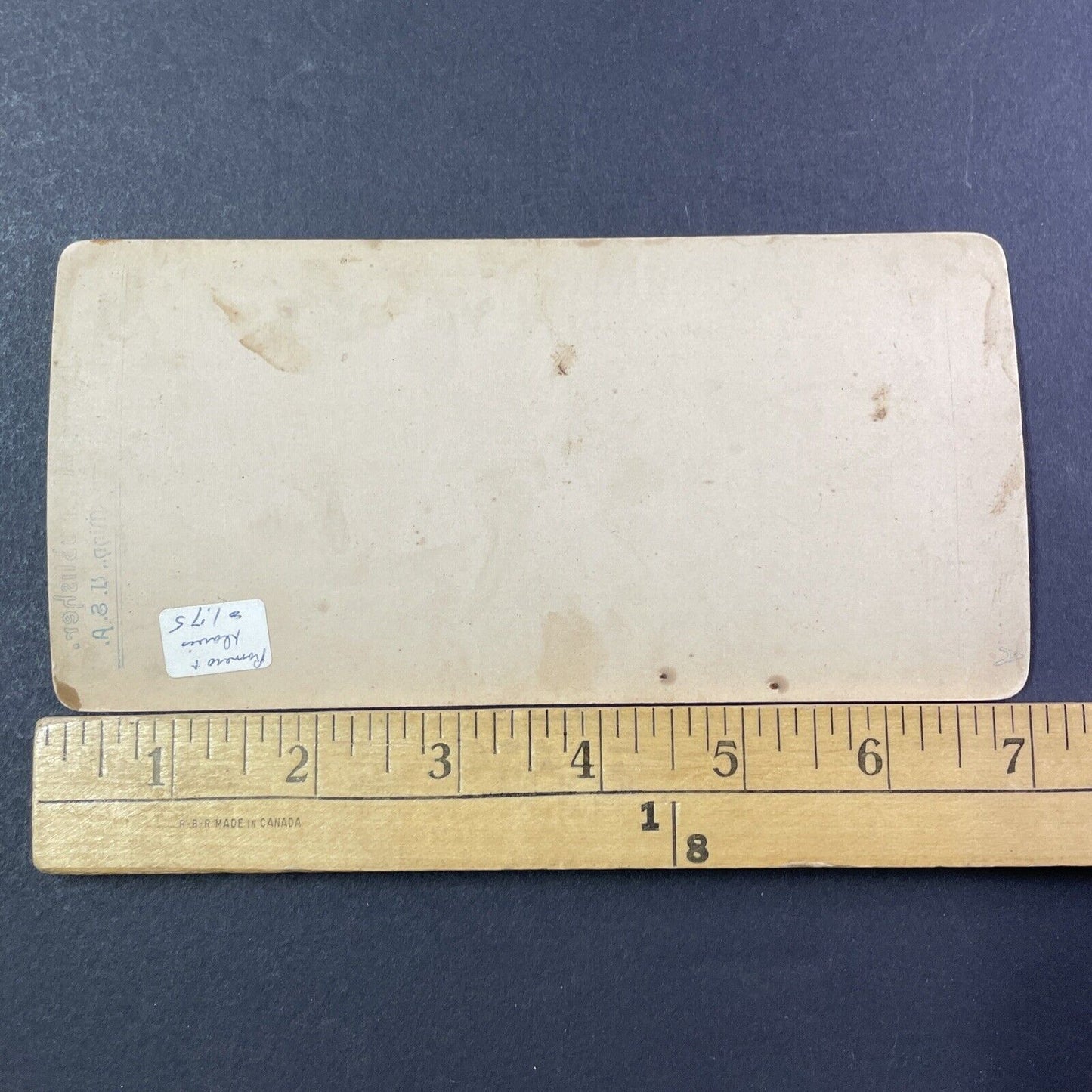 First Quarter Moon Stereoview Professor Lewis Rutherford Antique c1870s X2749