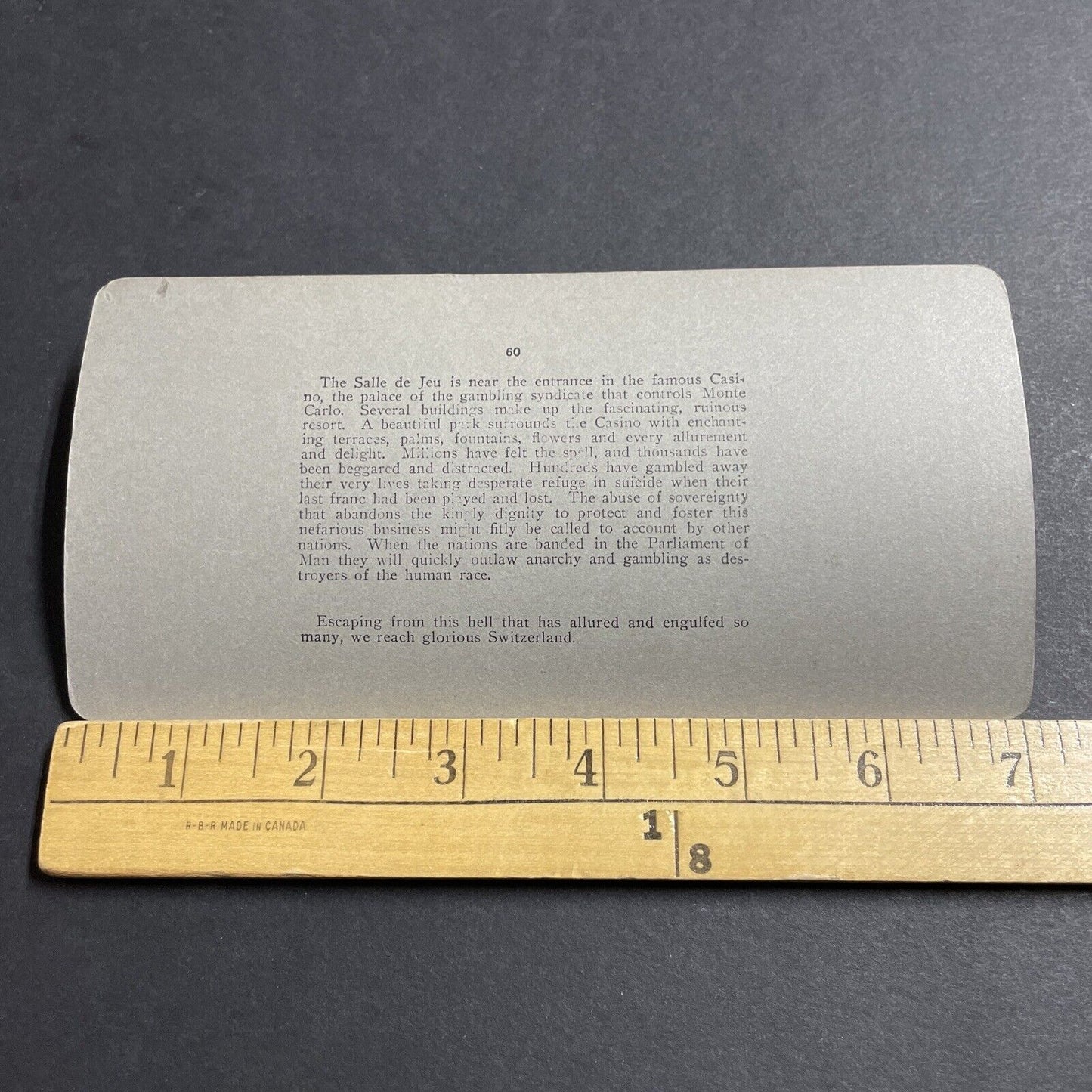Antique 1900 Poker & Baccarat Tables Monte Carlo Stereoview Photo Card P5147