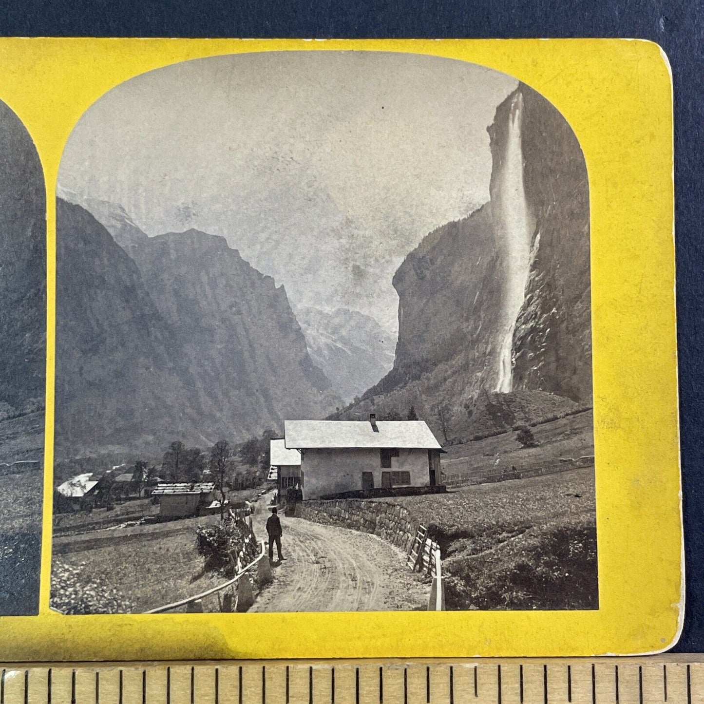 Staubbach Falls Lauterbrunnen Switzerland Stereoview Antique c1870 X3823