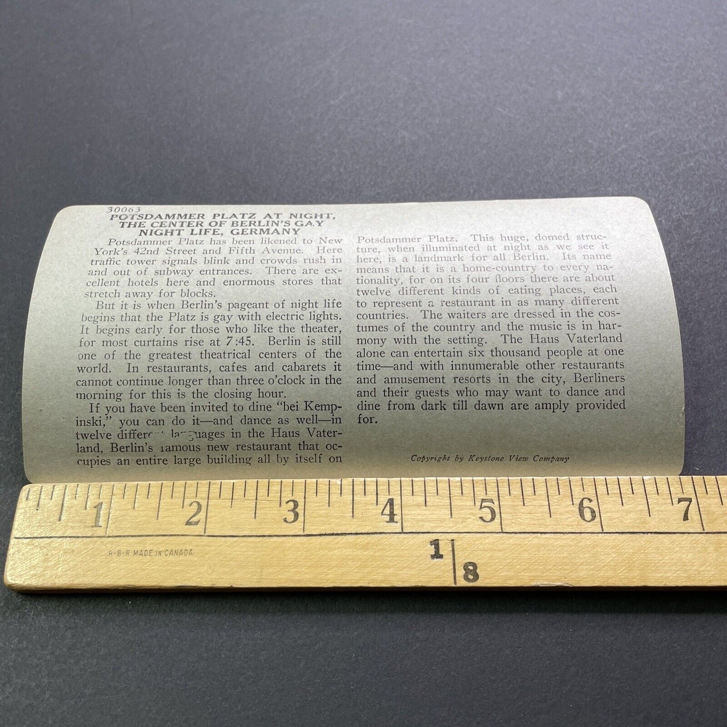 Antique 1920s Nightlife LGBT District Berlin Germany Stereoview Photo Card V2916