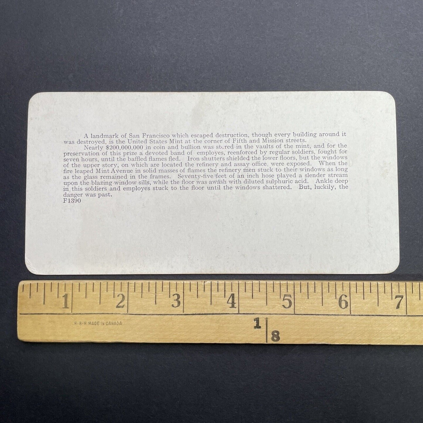 Antique 1910 San Francisco Earthquake Union Square Stereoview Photo Card 2300-23