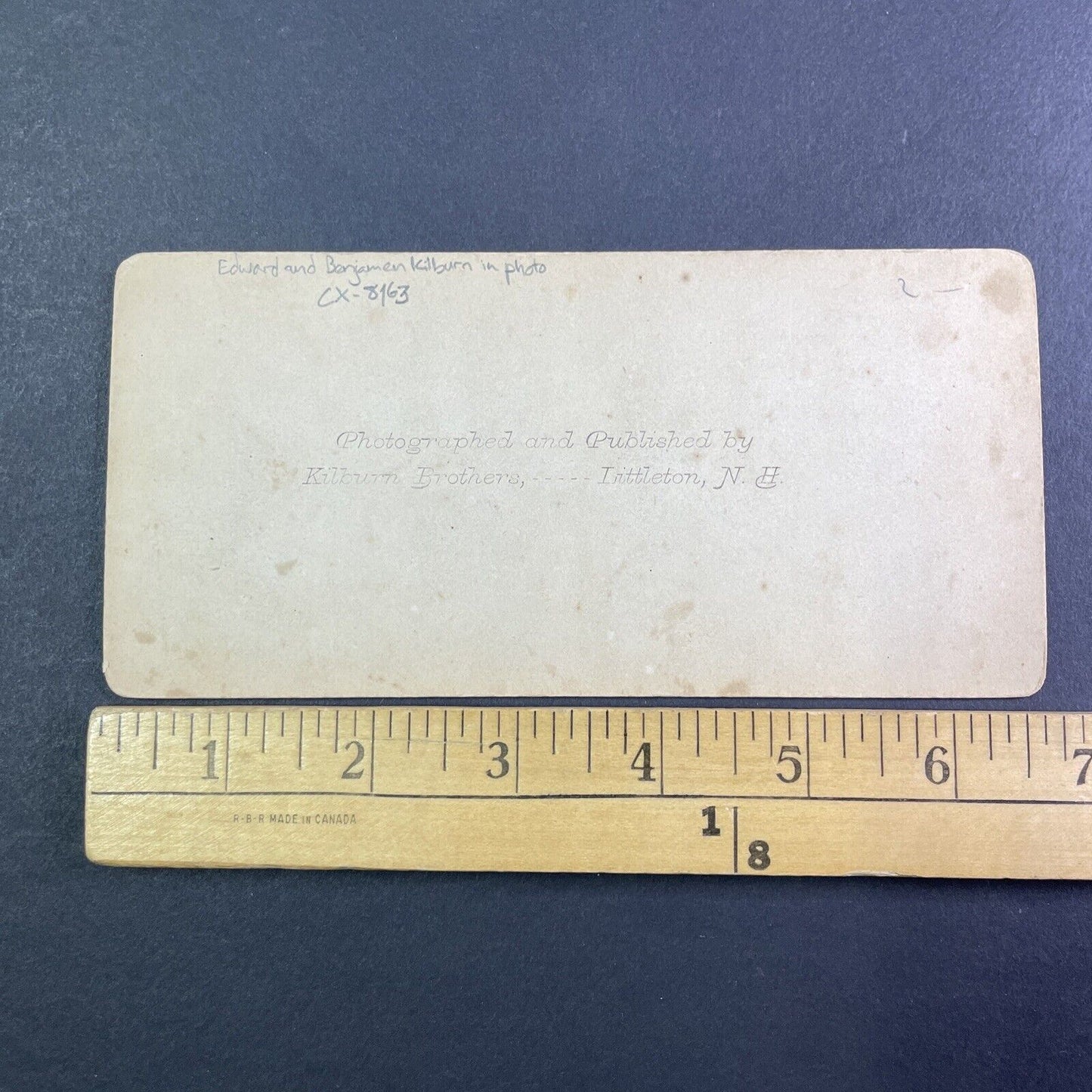 Benjamin and Edward Kilburn Self-Portrait Stereoview Deer Hunting c1870s Y1323