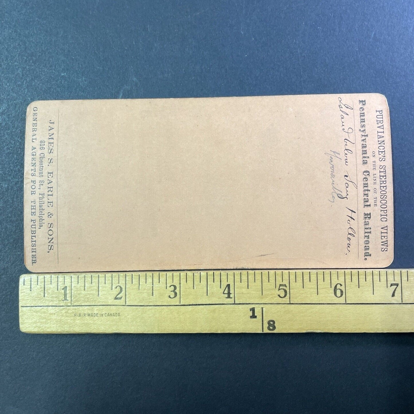 Hooversville Pennsylvania Stereoview Quemahoning Antique James Earle c1872 X1244