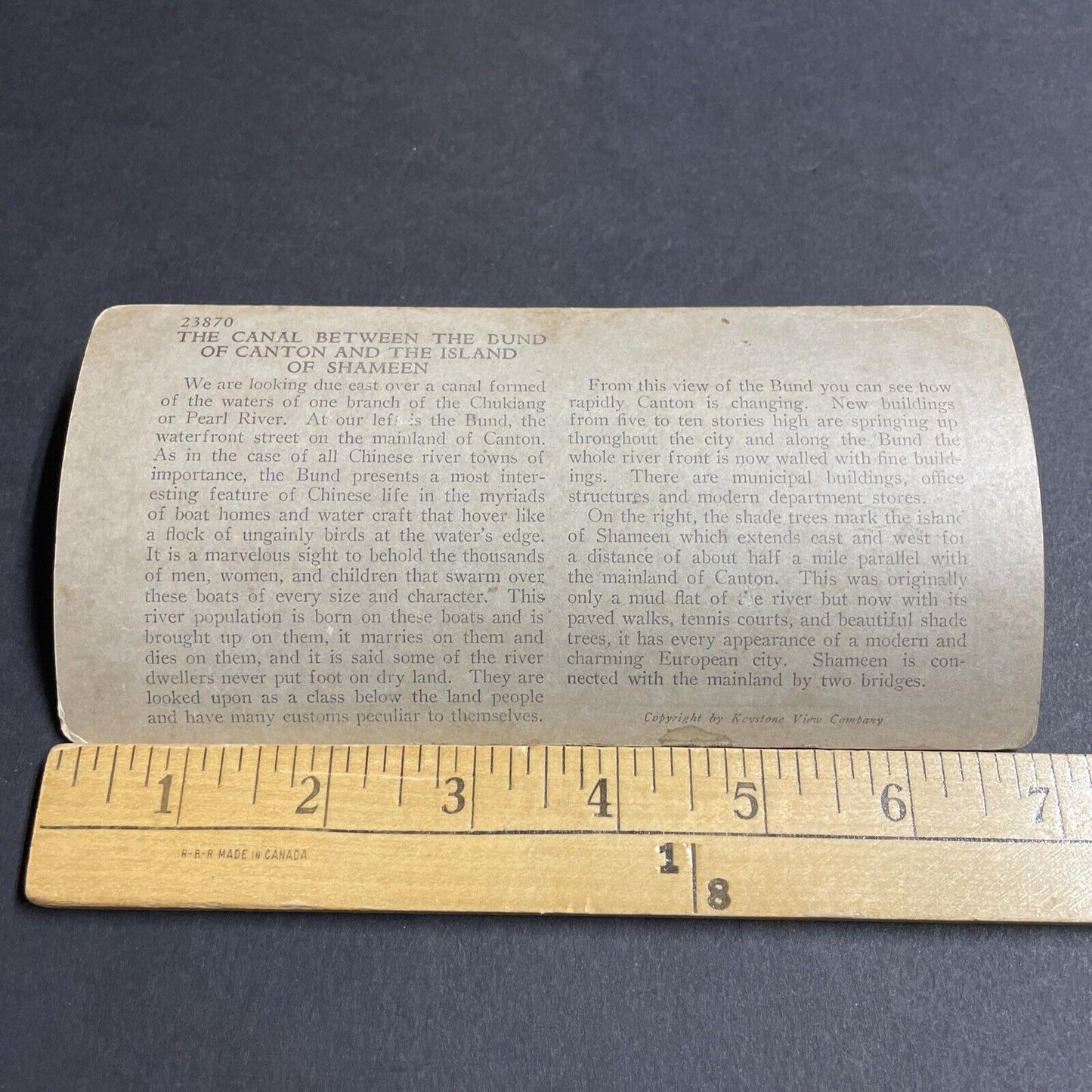 Antique 1920s Shamian Island Guangzhou China Stereoview Photo Card P4923