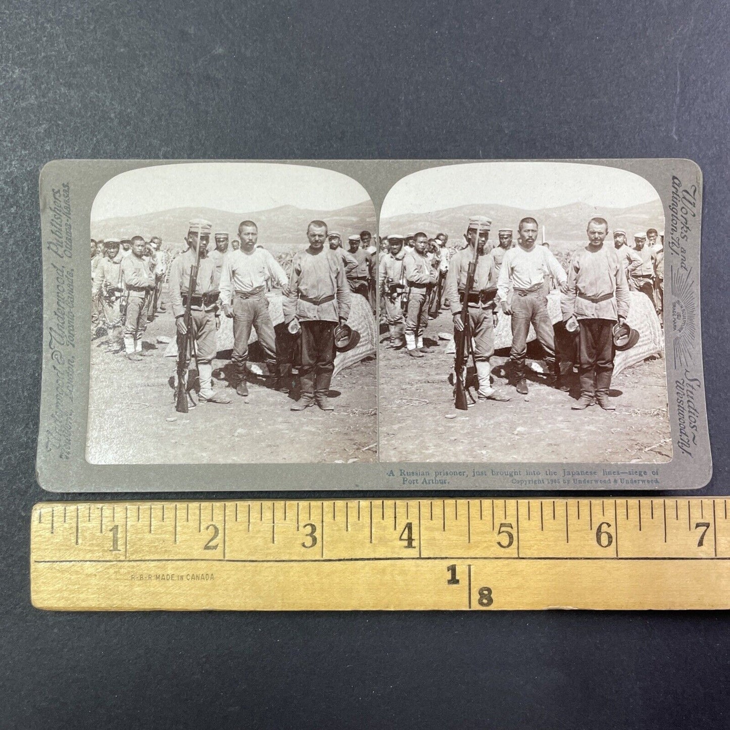 Russian Soldier Captured By The Japanese Army Stereoview Antique c1905 X2770