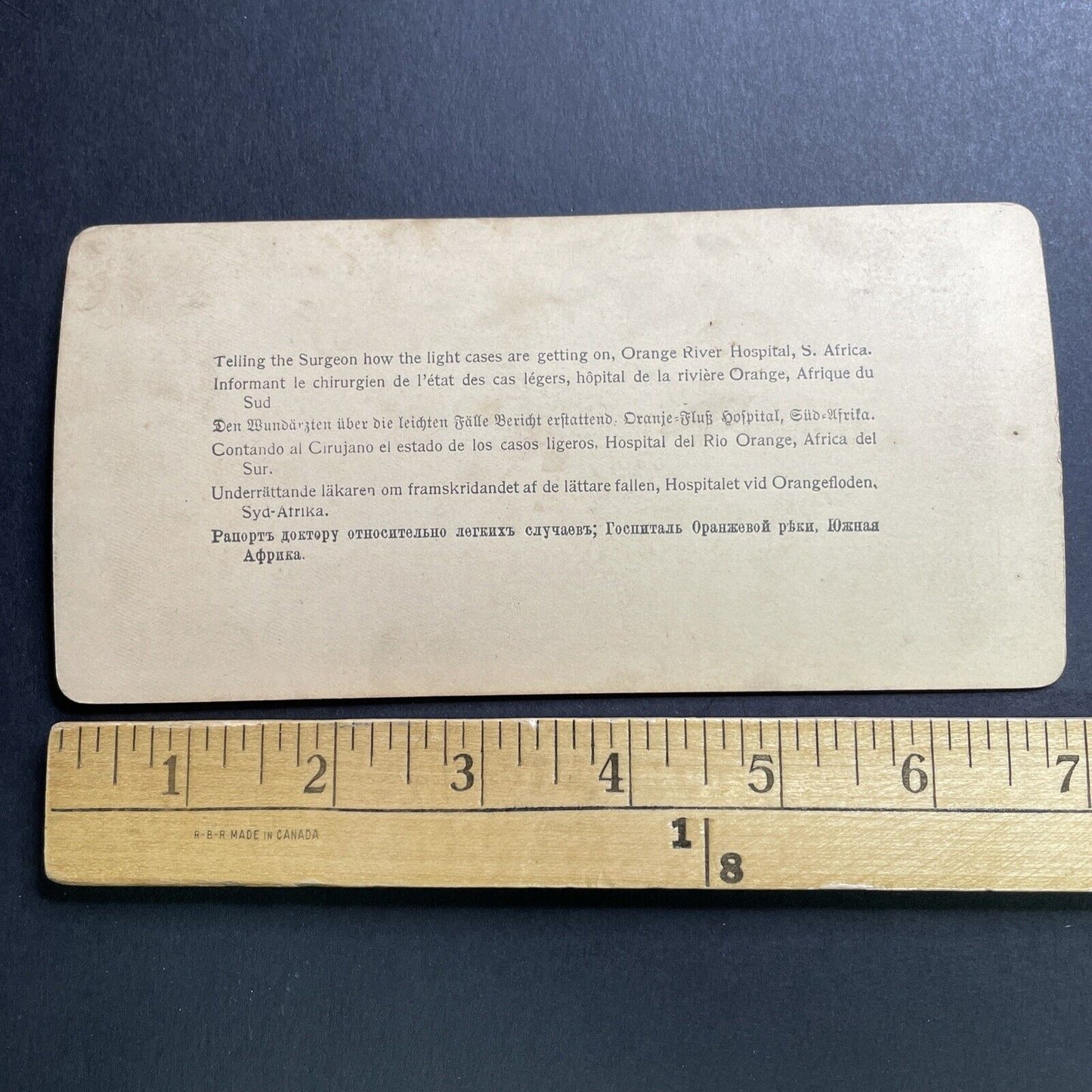 Antique 1900 Boer War Injured Soldiers Prieska SA Stereoview Photo Card P1650