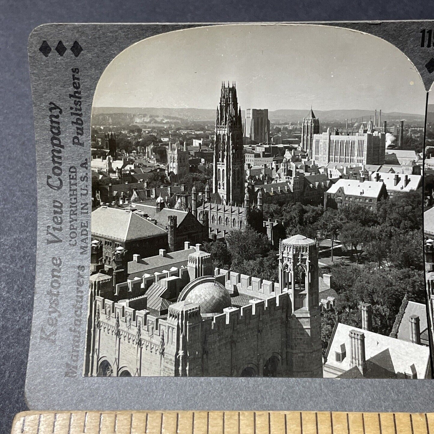 Antique 1910s Yale University New Haven Connecticut Stereoview Photo Card V2639