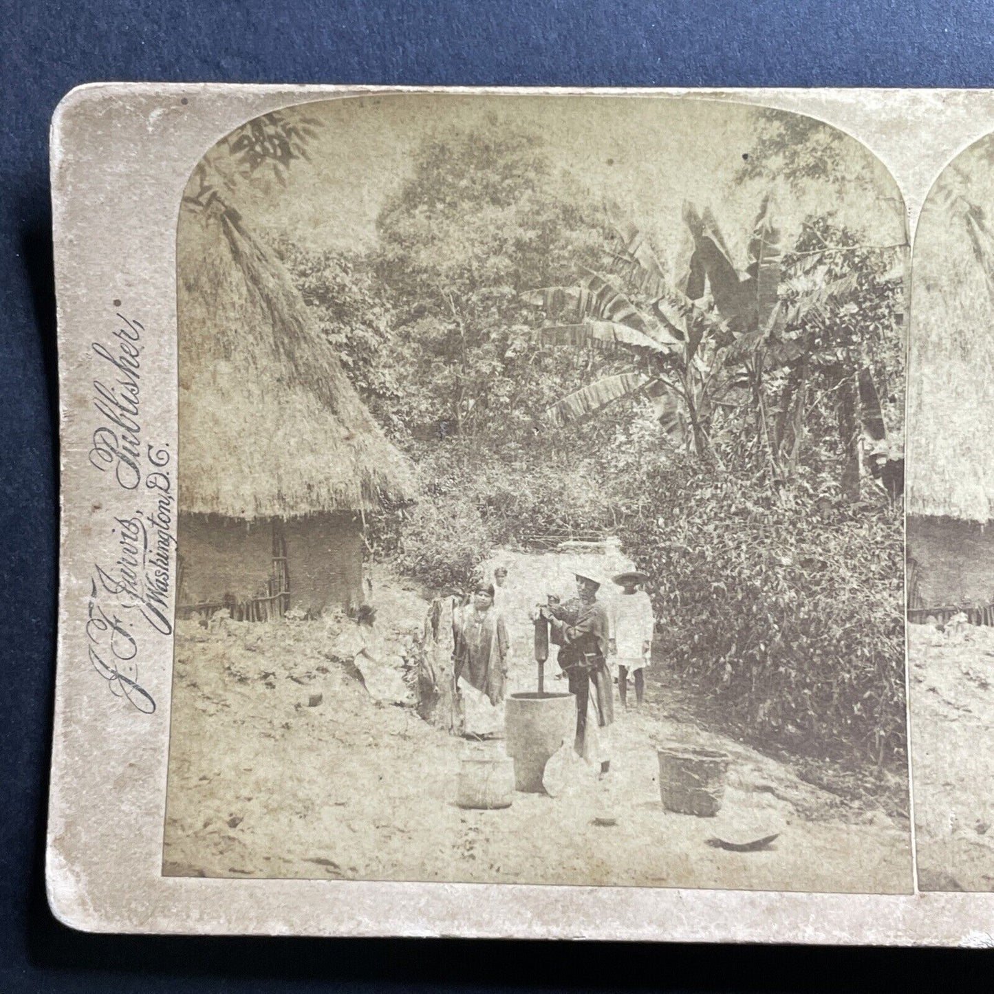 Antique 1890 Coffee Plantation Cordoba Mexico Stereoview Photo Card P1770