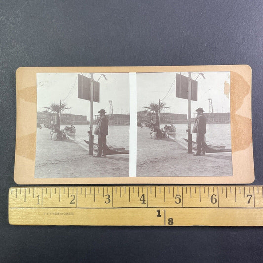 Marine Park Beach in California Stereoview *Location Unverified* c1890 Y1325