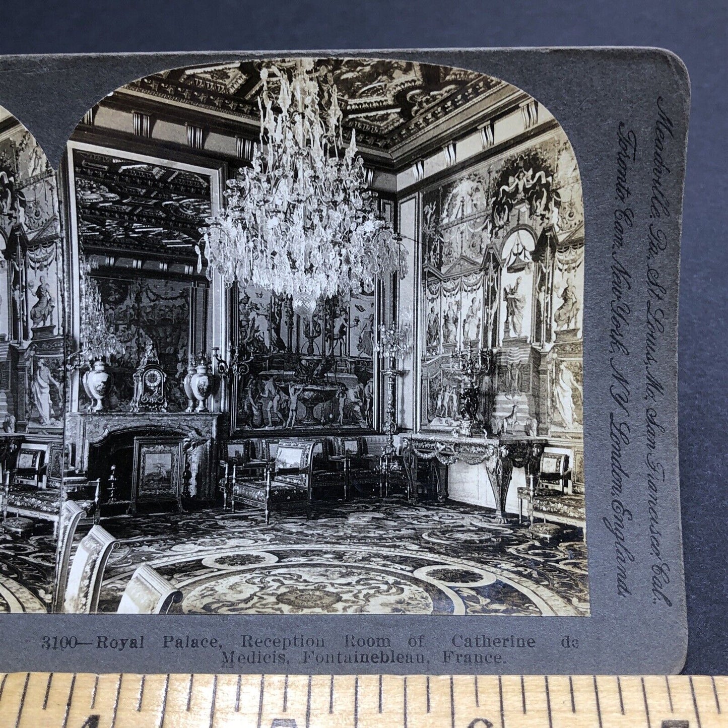 Antique 1897 Inside The Royal Palace Paris France Stereoview Photo Card P1977