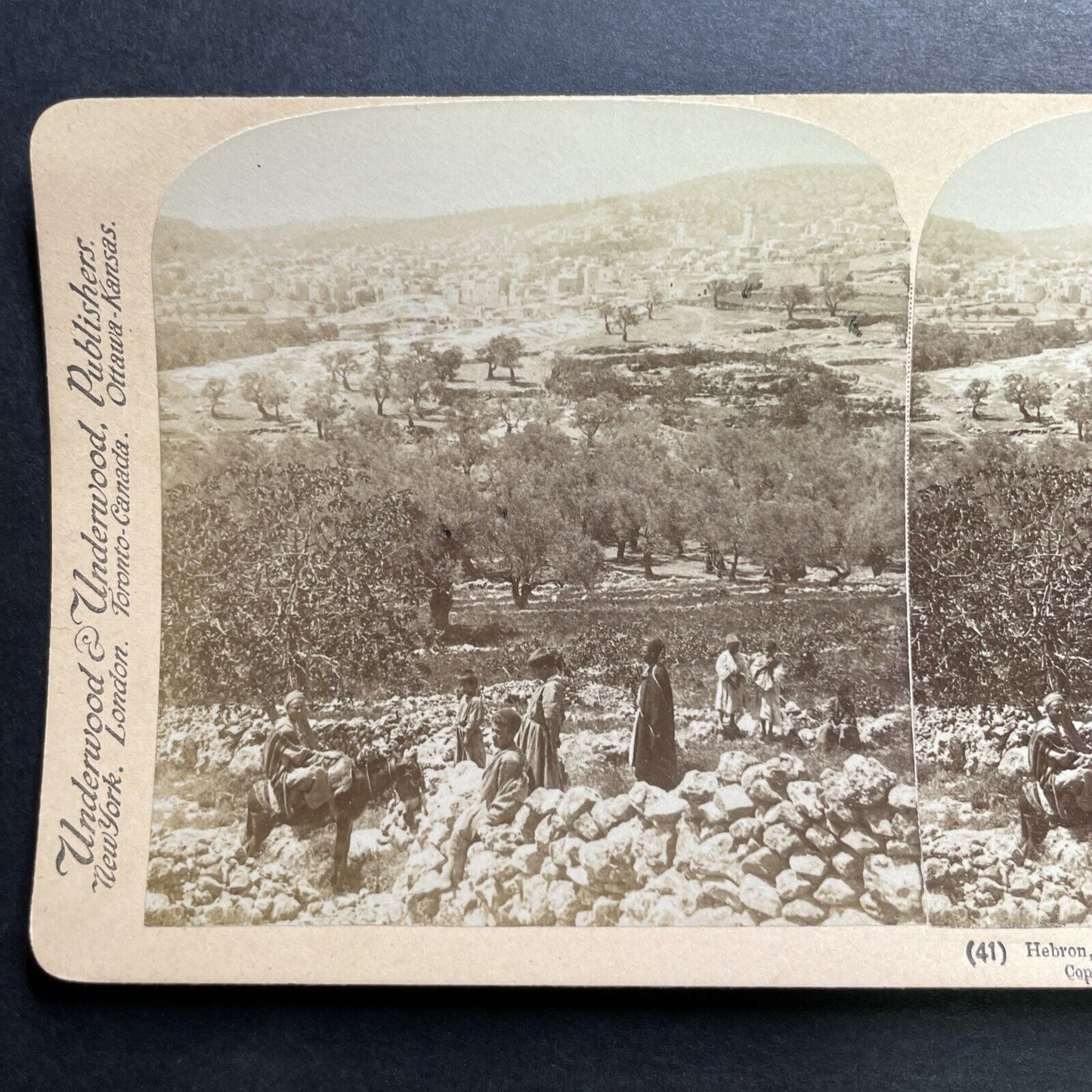 Antique 1899 City Of Hebron Israel Palestine Stereoview Photo Card P1335