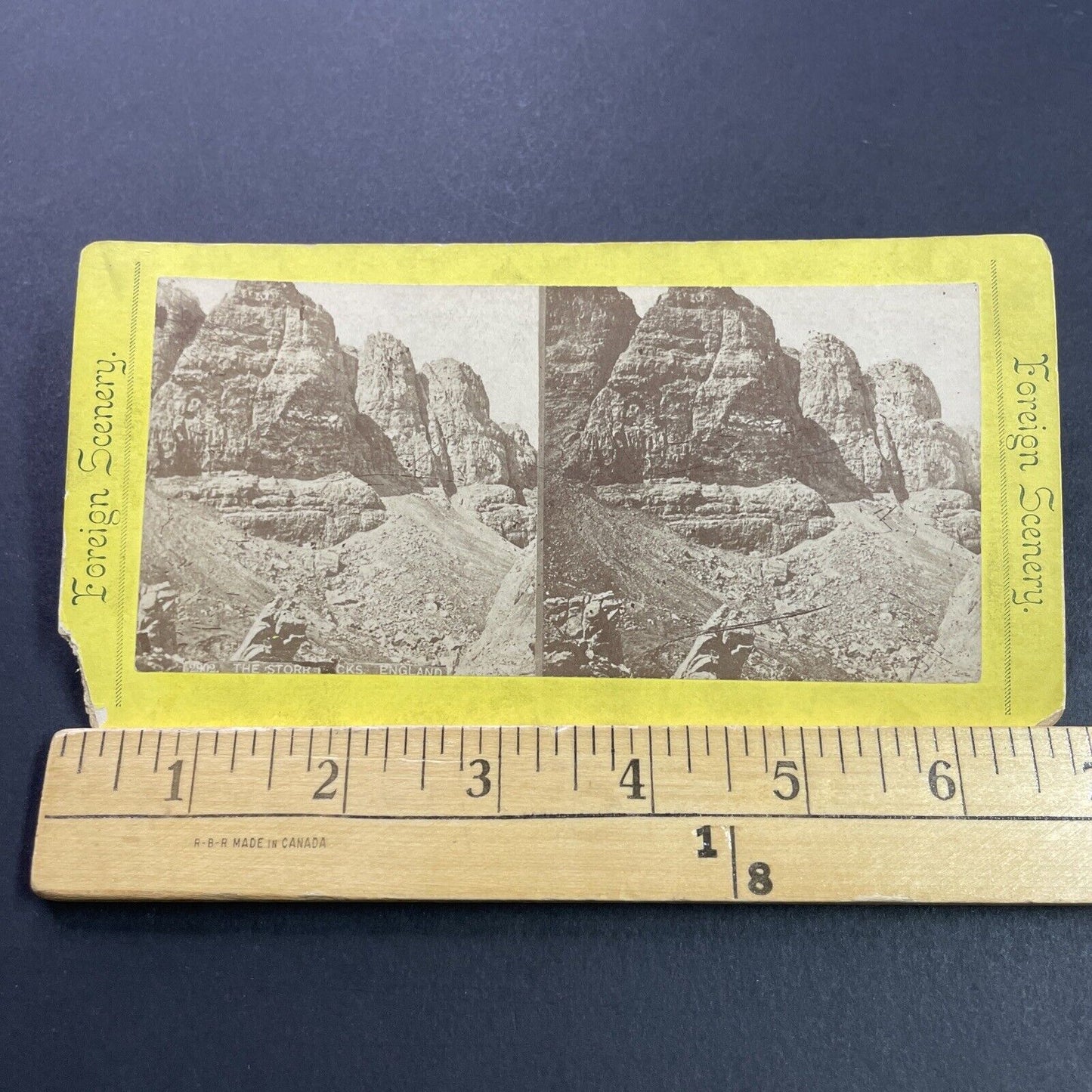 Antique 1870s Storr Rocks Trail Portree England Stereoview Photo Card P4127