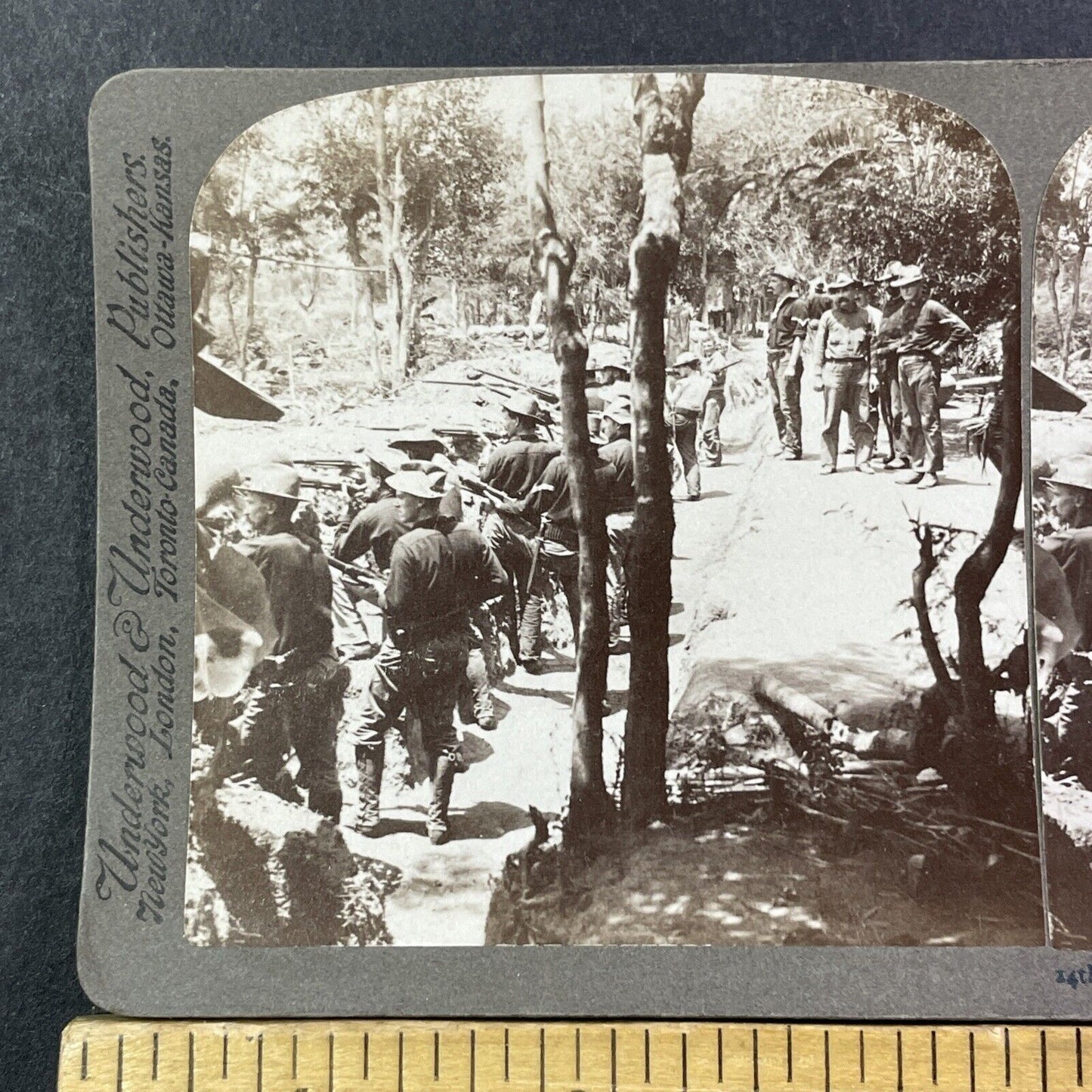 12th U.S. Infantry Regiment Stereoview Philippines War Antique c1899 X2734