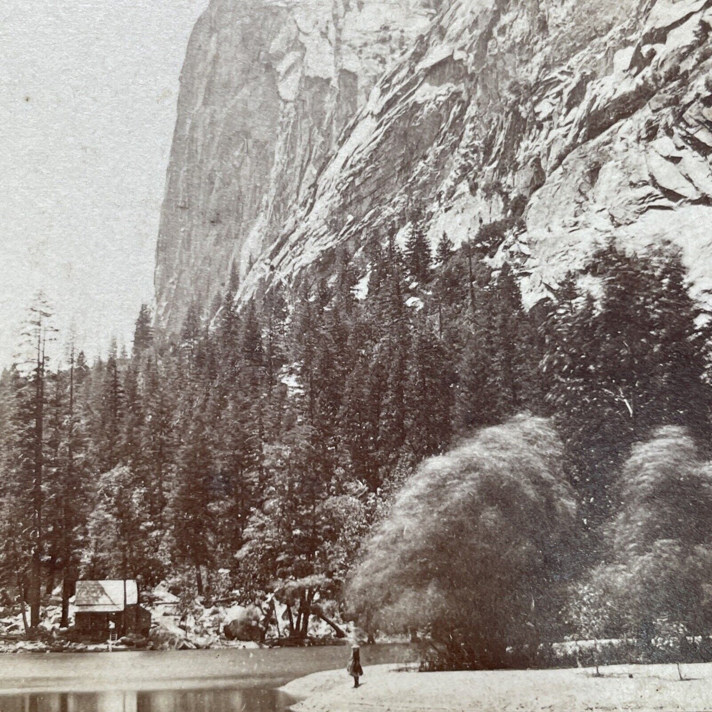 Antique 1870s Washington Column Yosemite California Stereoview Photo Card P2267