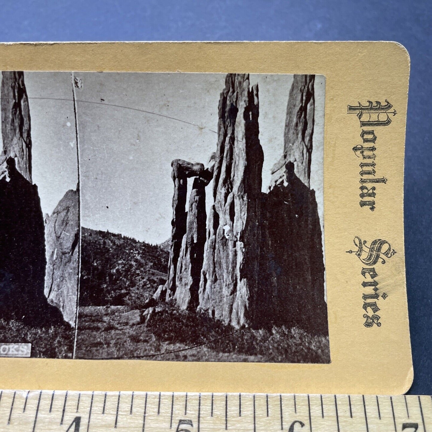 Antique 1870s Cathedral Rock Spires Colorado Springs Stereoview Photo Card P2480