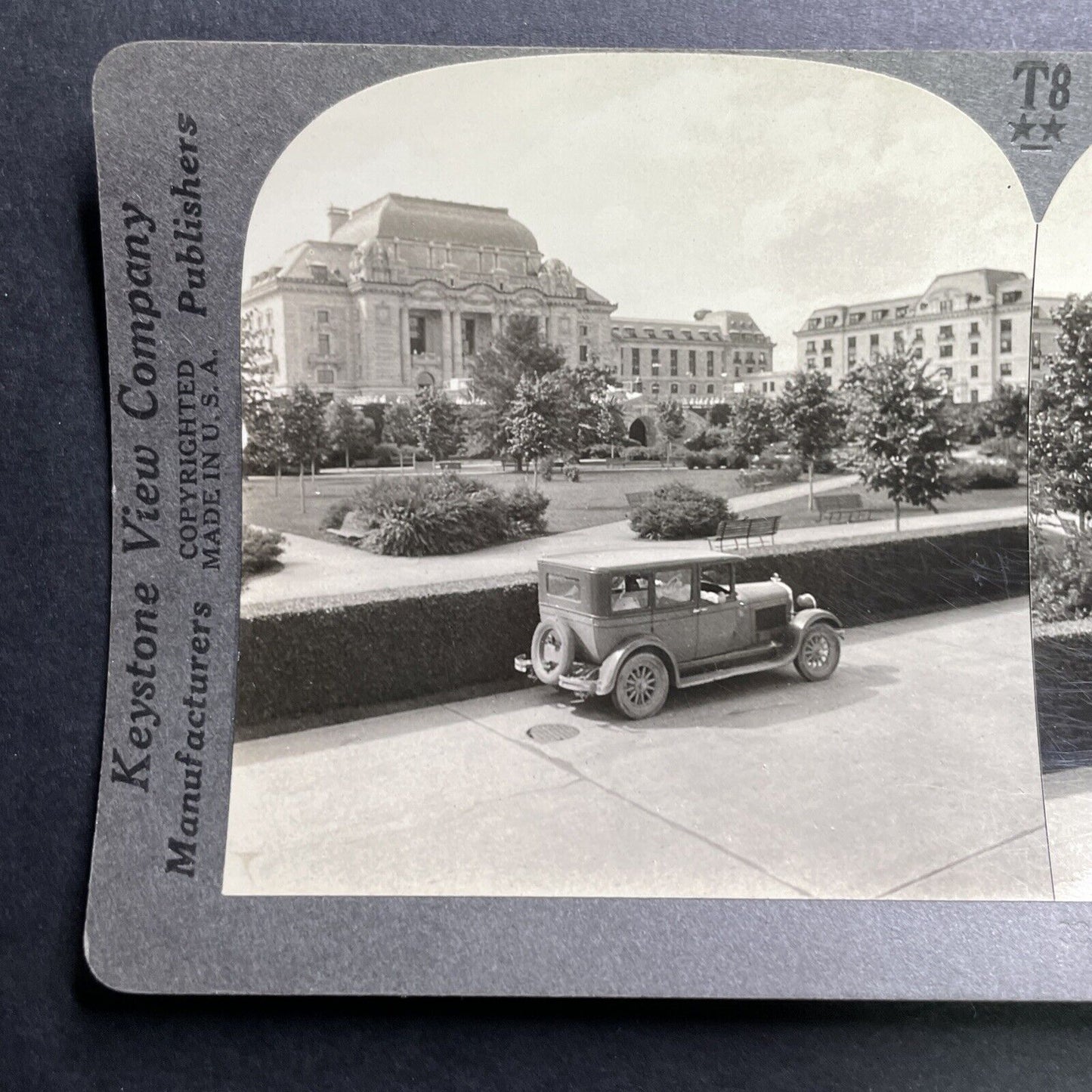 Antique 1930 United States Naval Academy Annapolis Stereoview Photo Card P1314