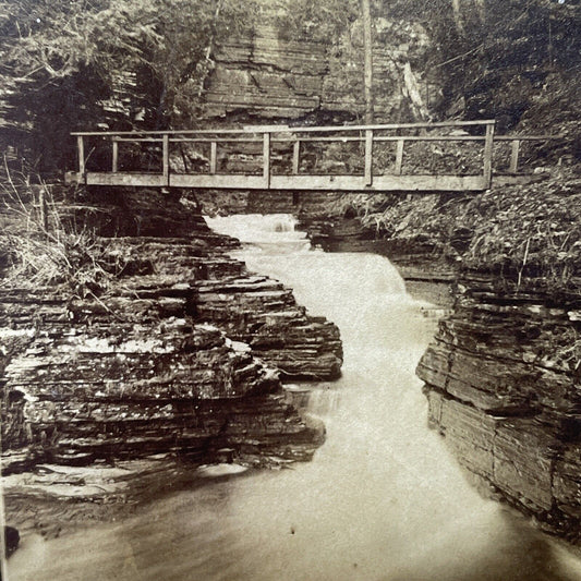 Antique 1870s Havana Glen Watkins Glen New York Stereoview Photo Card P2283