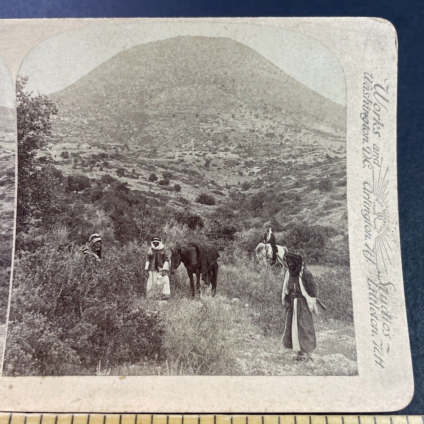 Antique 1890s Horseback Desert Nomads In Syria Stereoview Photo Card P3879