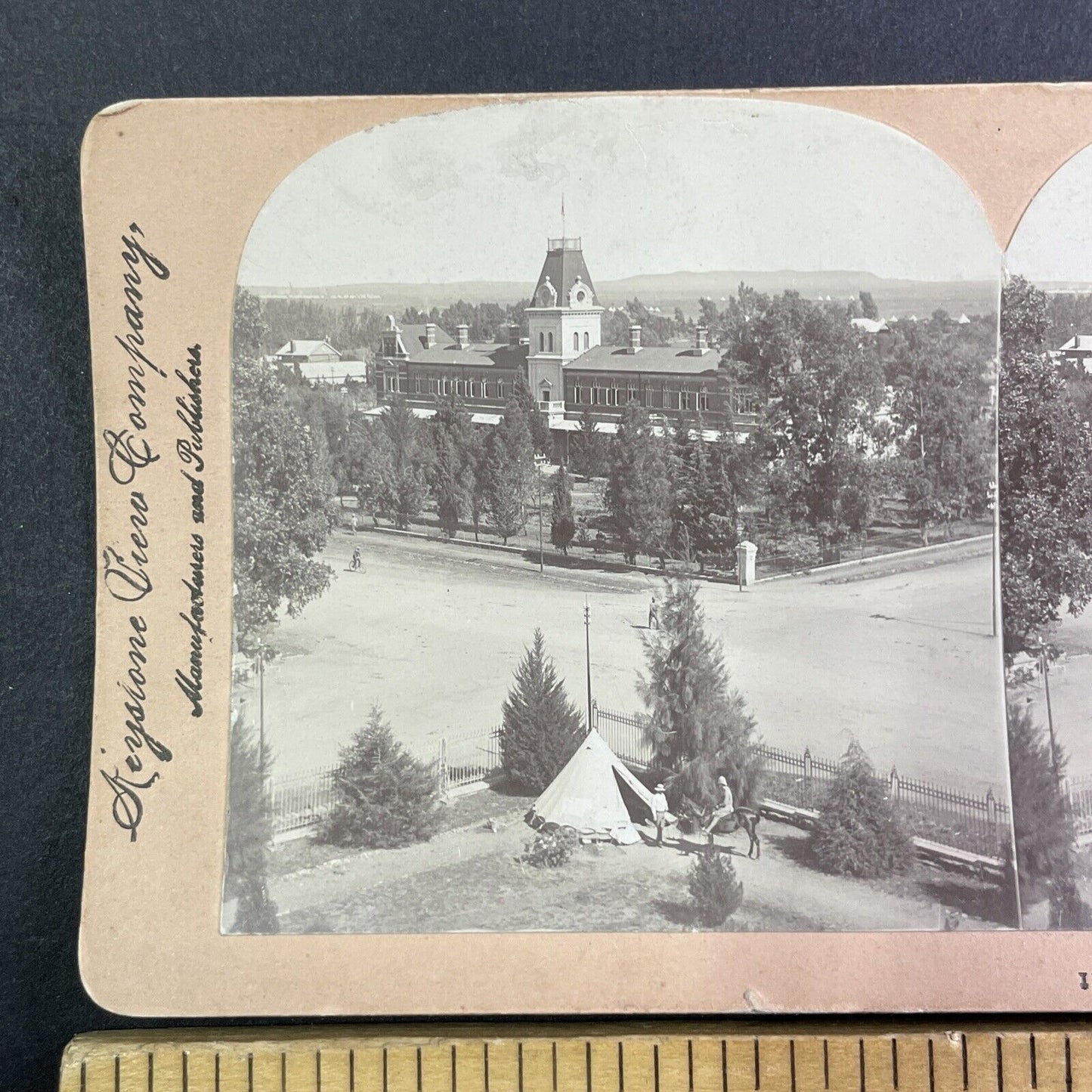 Government Building Bloemfontein South Africa Stereoview Antique c1900 Y1258