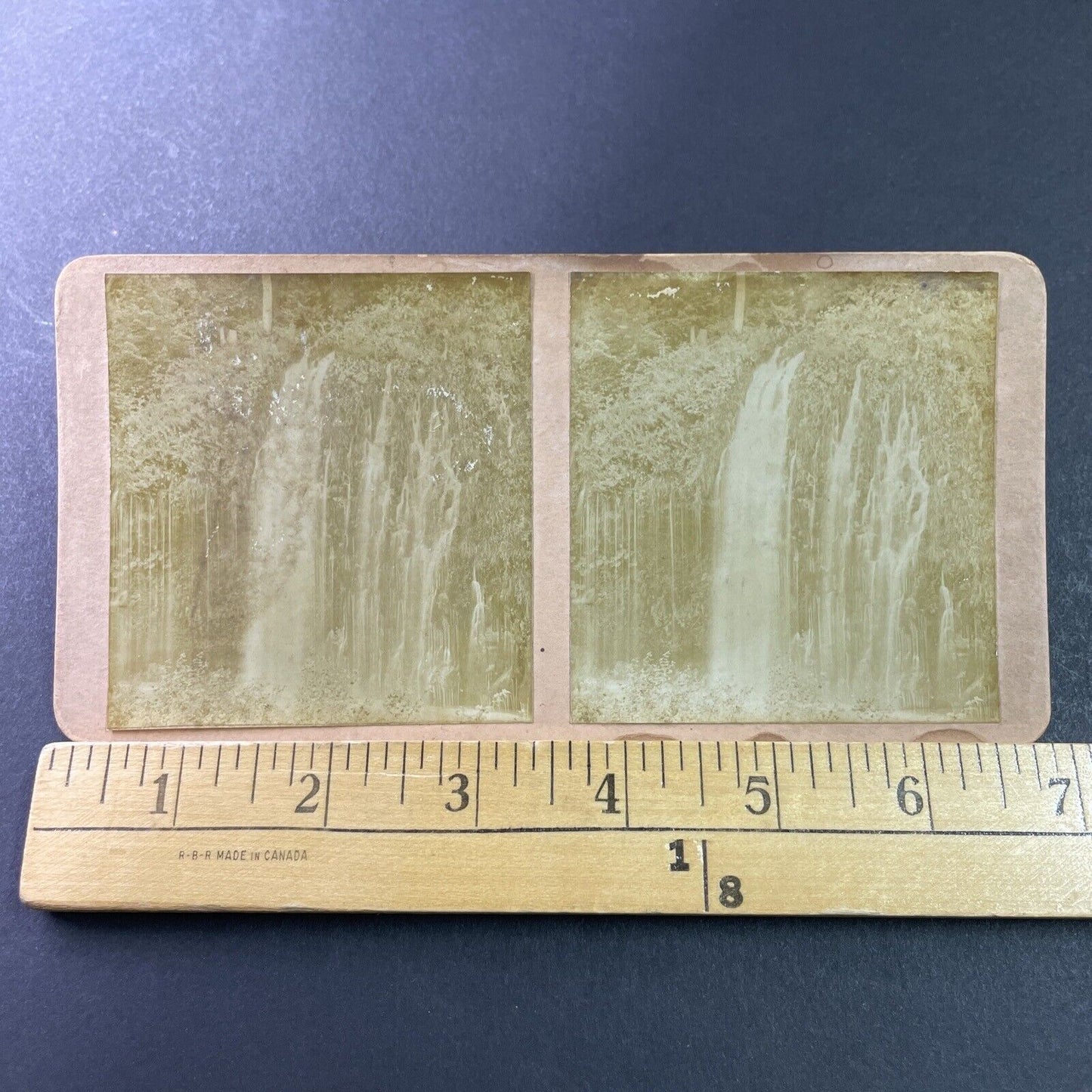 Antique 1903 Mossbrae Falls Shasta Springs California Stereoview Photo Card 3329