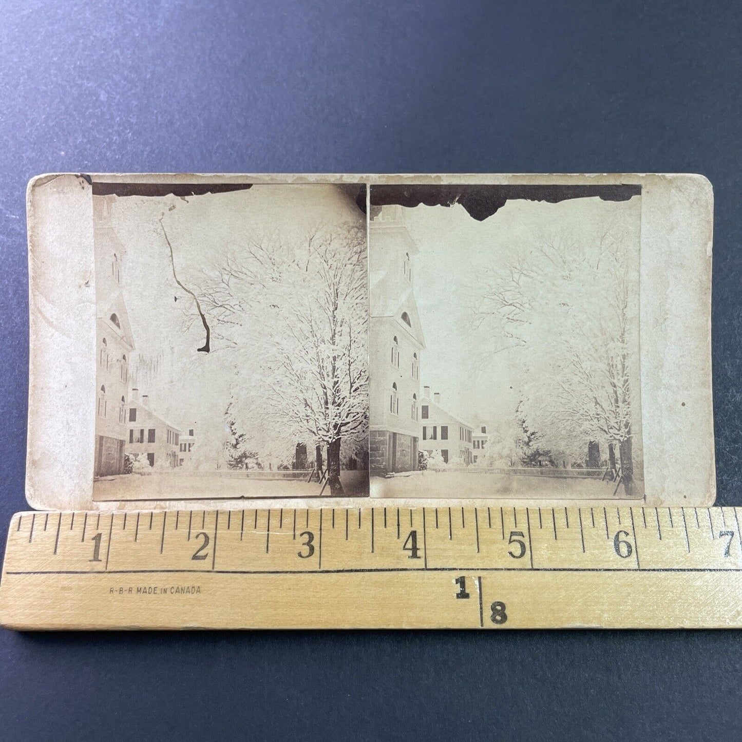 Antique 1900 Winchester New Hampshire Downtown Stereoview Photo Card P3330