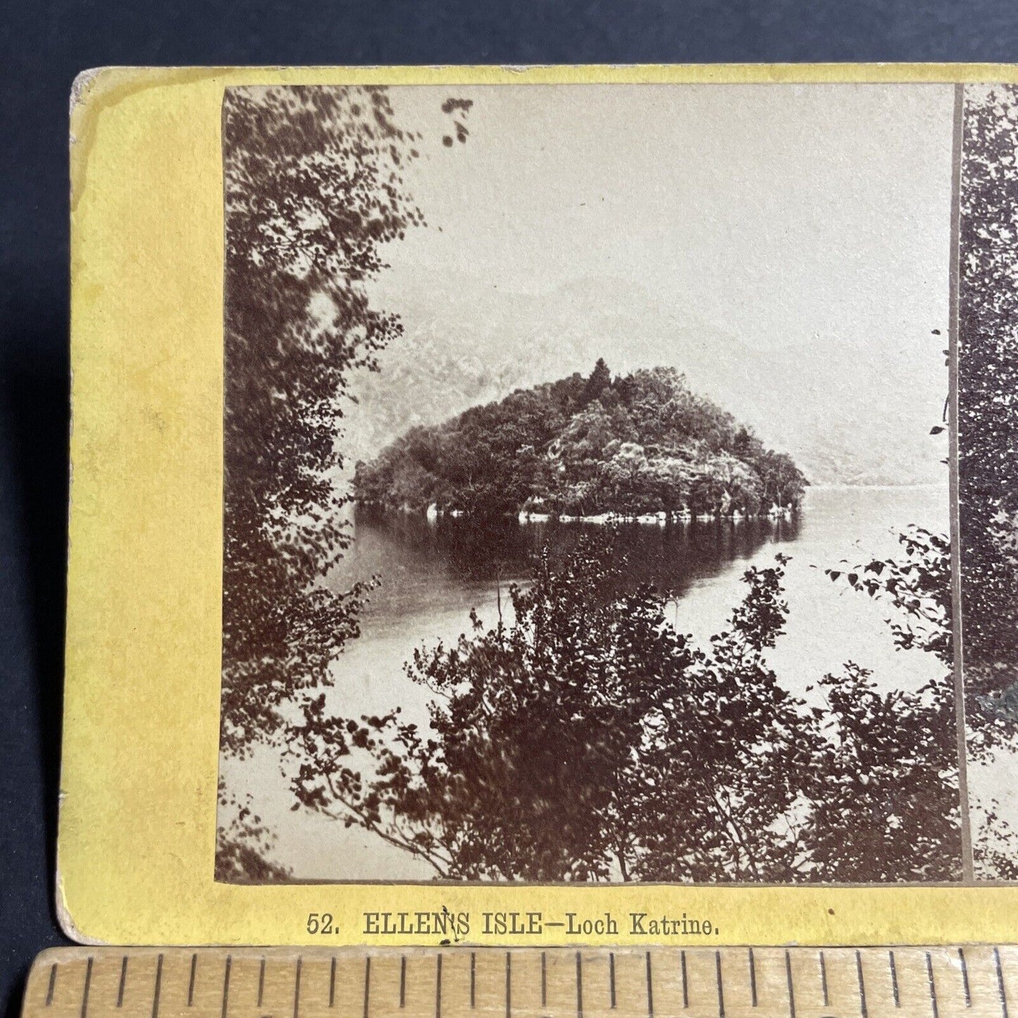 Antique 1870s Ellen's Isle Callander Scotland Stereoview Photo Card P5544