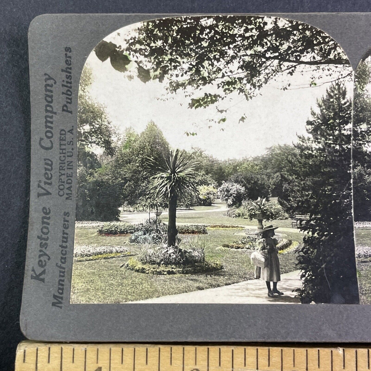 Halifax Public Gardens Nova Scotia Stereoview Canada Antique c1910s X4139