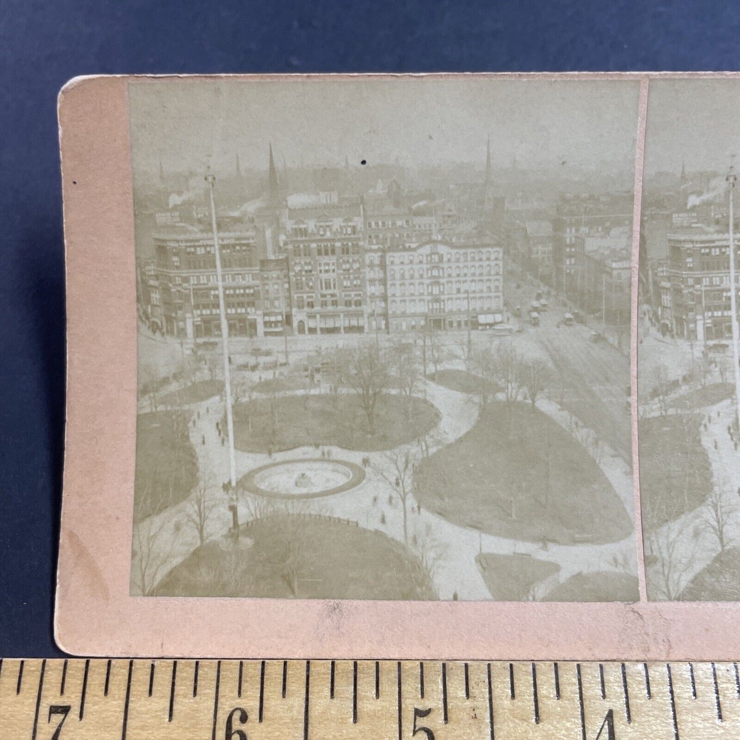 Antique 1890s Union Square Manhattan New York Stereoview Photo Card P856-11