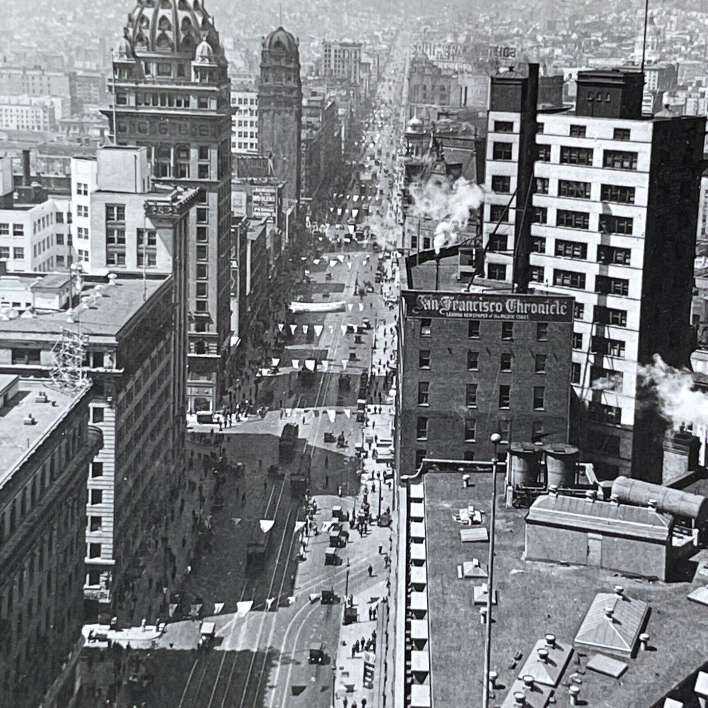 San Francisco California Aerial View Stereoview Antique c1920 Y993