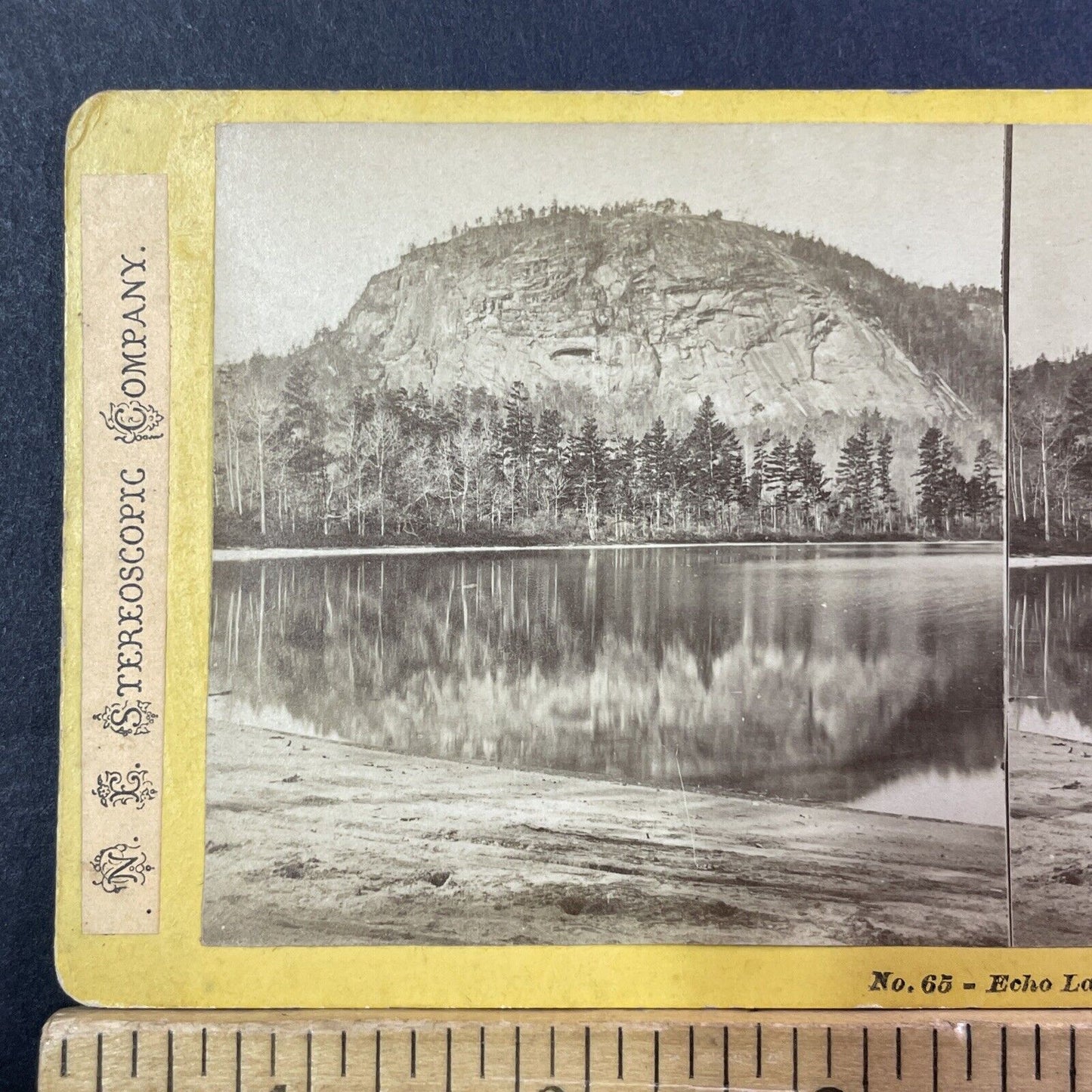 White Horse Ledge New Hampshire Stereoview Photo NW Pease Antique 1874 X873