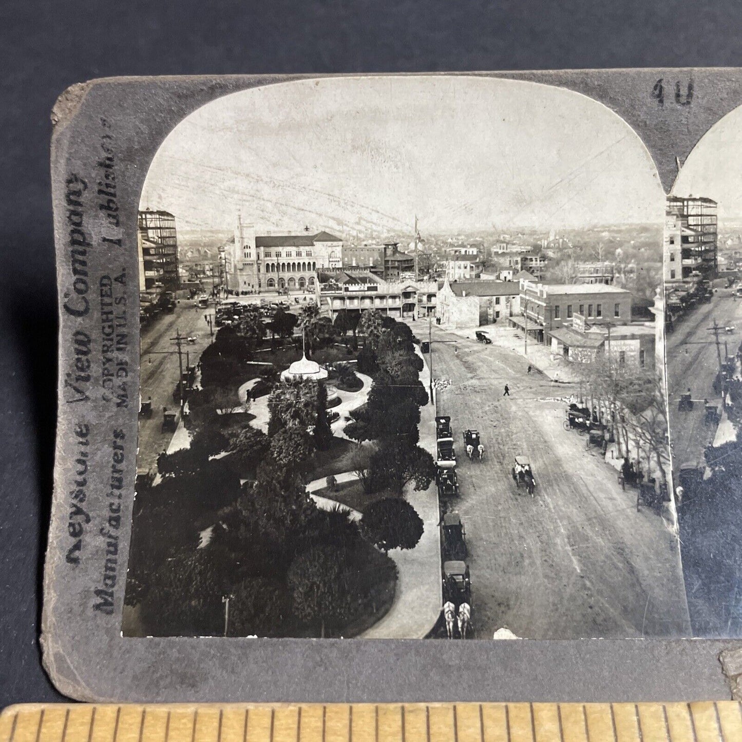 Antique 1920s The Alamo In San Antonio Texas Stereoview Photo Card P4297