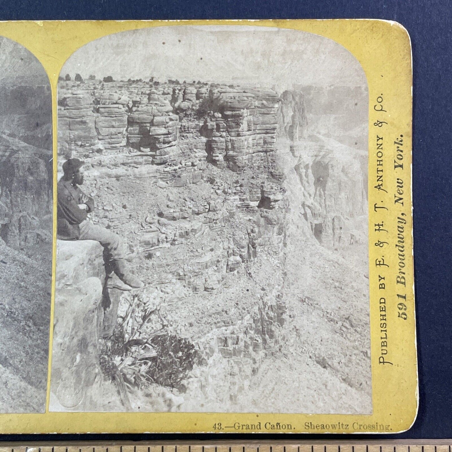 George Wheeler Survey Self-Portrait Stereoview Shivwits Plateau Arizona c1872