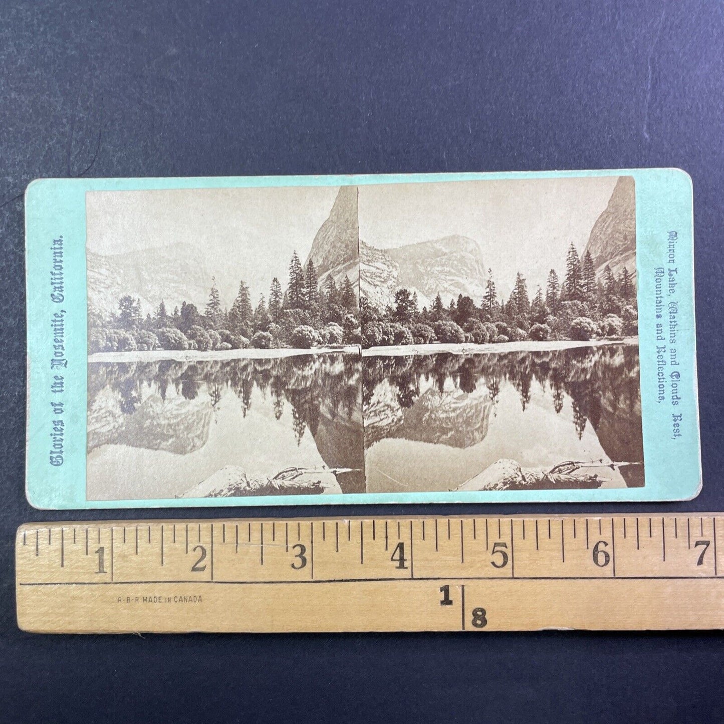 Mirror Lake Yosemite California Stereoview E&HT Anthony Antique c1870 X3819