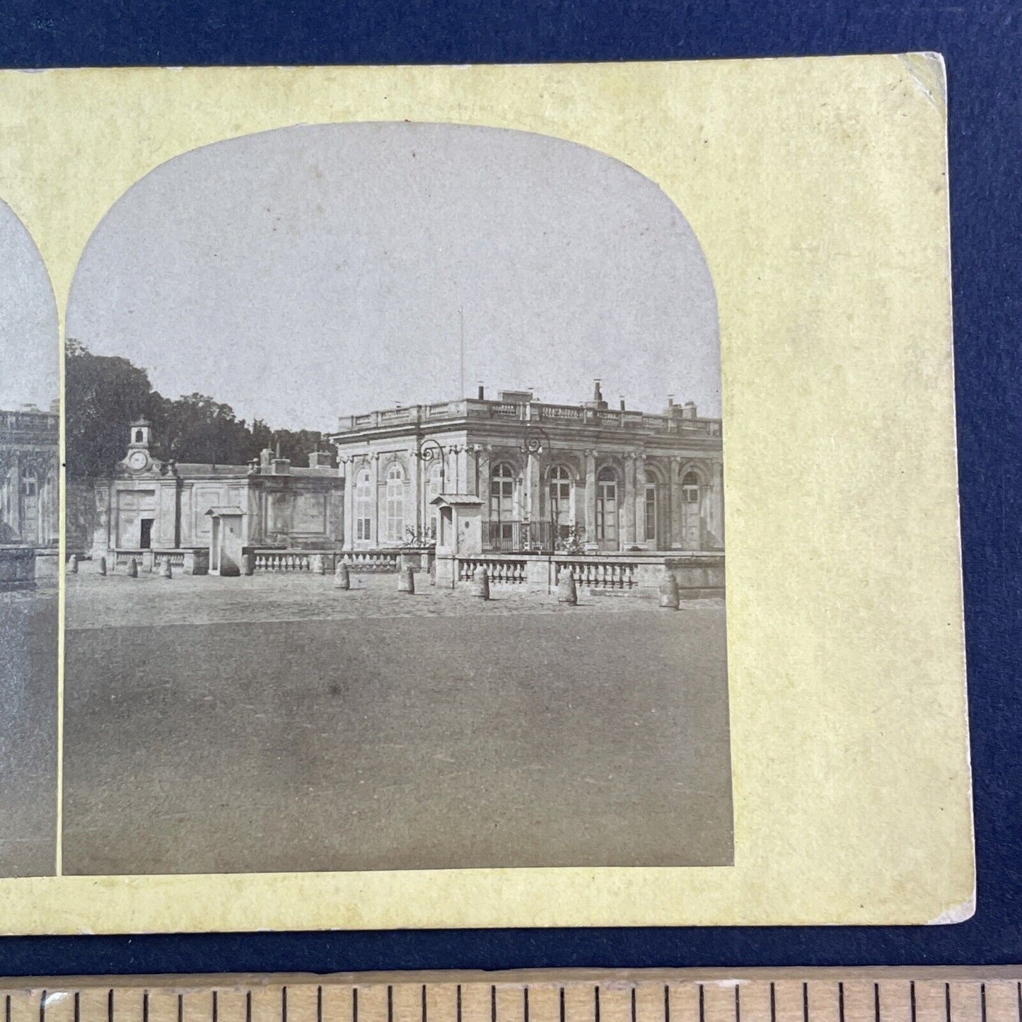 Palace Of Versailles In Paris France Stereoview Courtyard Antique c1870 X3245