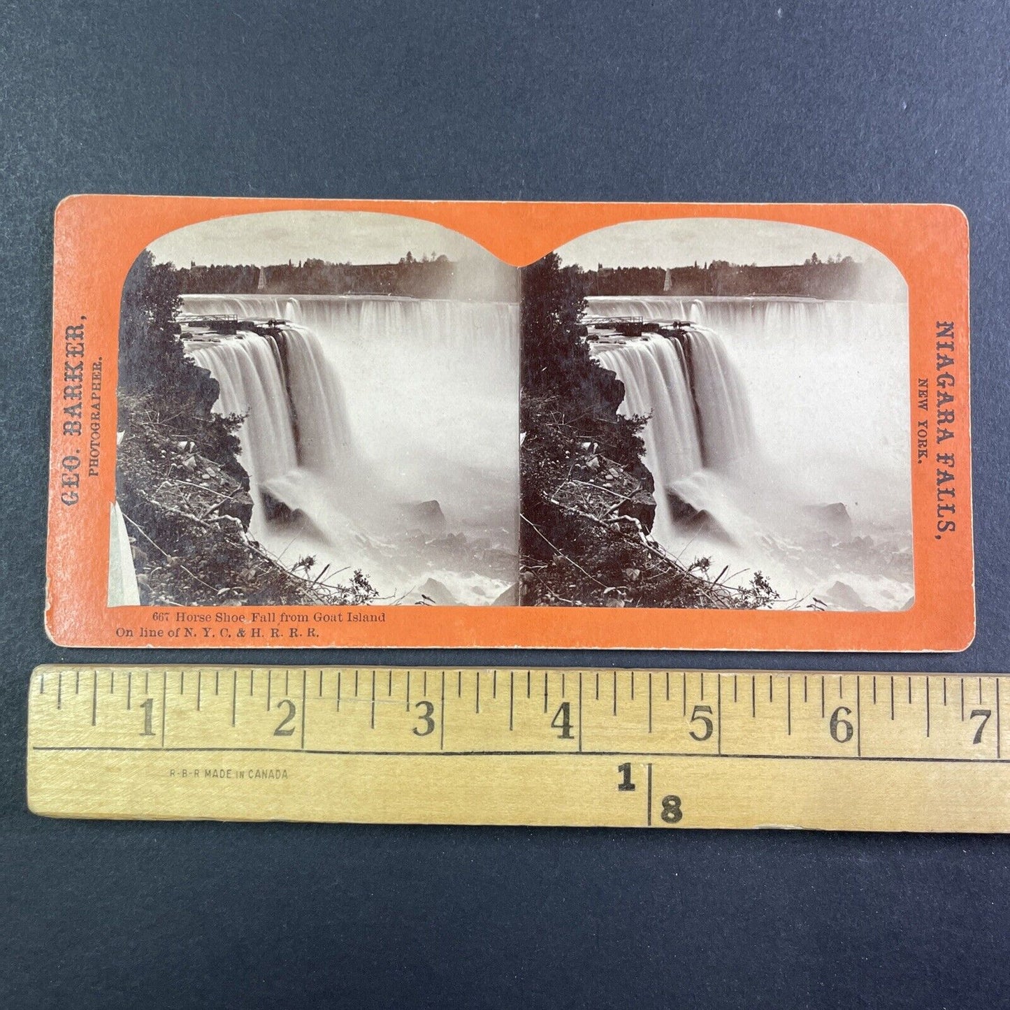 Terrapin Tower After it was Blown Up with Dynamite Stereoview c1870s Y2542