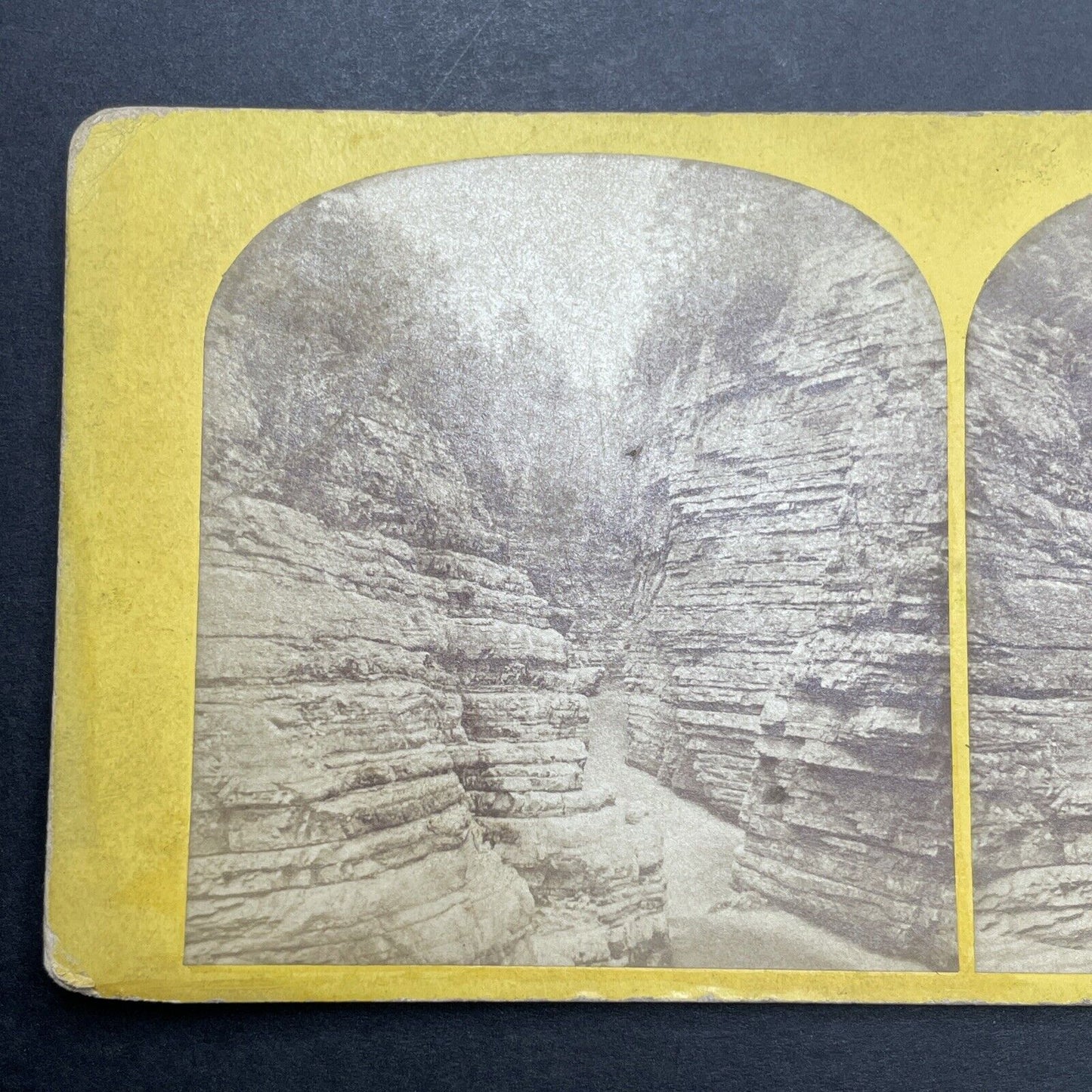 Antique 1870s Ausable Chasm Keeseville New York Stereoview Photo Card P1181