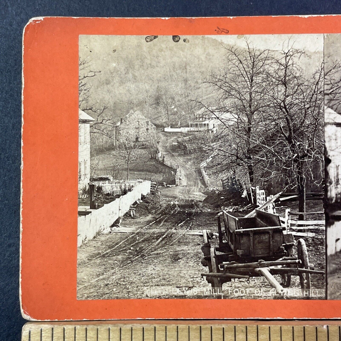 Flying Hills PA Stereoview Philadelphia Ave & Valley Stream Road c1868 X1268