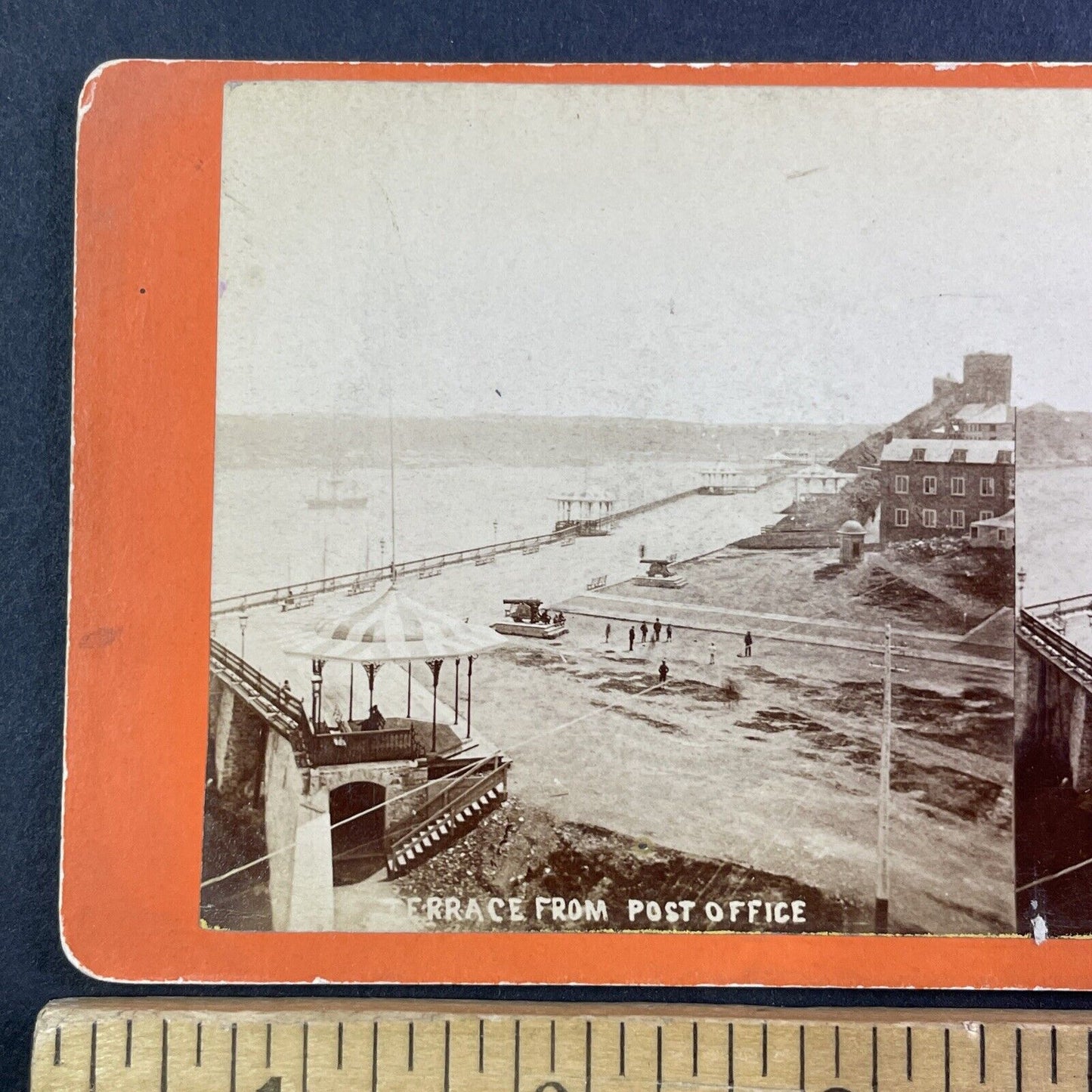 Dufferin Terrace Quebec City Stereoview From Canada Post Office c1860 Y1722