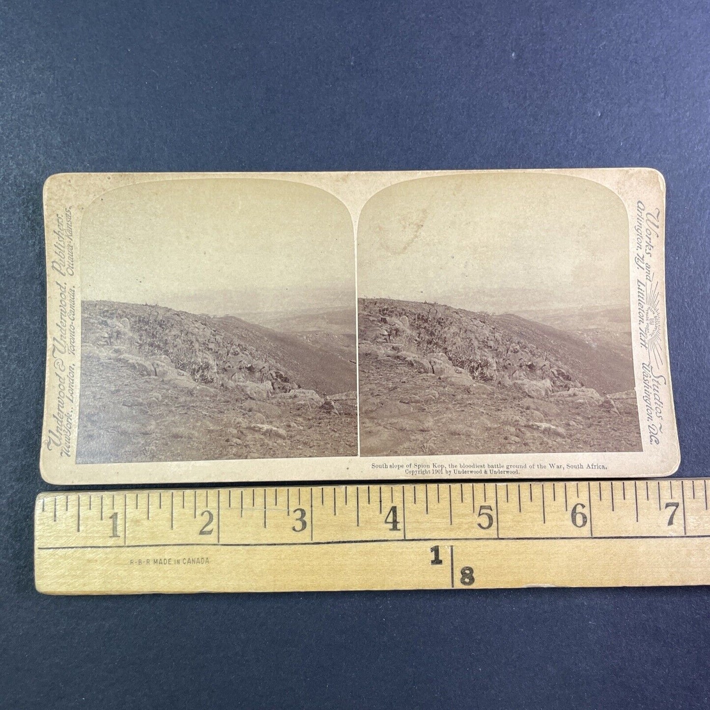 Bloodiest Battleground of the Boer War Stereoview South Africa c1901 Y3014