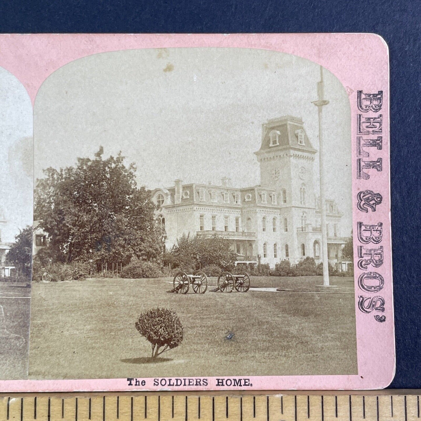 Scott Hall Washington DC Stereoview Soldier's Home Antique c1871 X3144