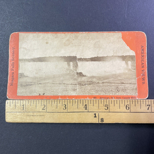 American Falls Niagara Falls New York Stereoview Photo Card Antique c1873 X1276