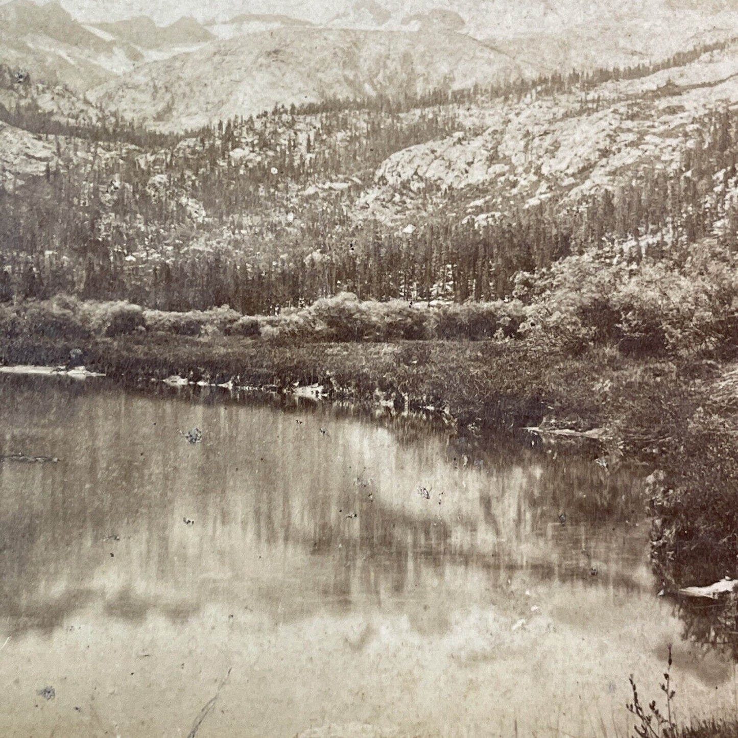 Mount Lyell Yosemite Tolumne California Stereoview Antique c1870s Y033